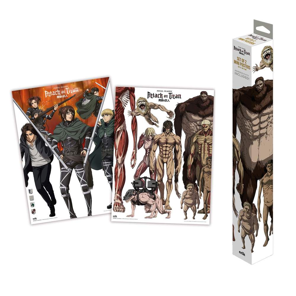Grupo Erik Attack On Titan Mini poster set - Multicolours